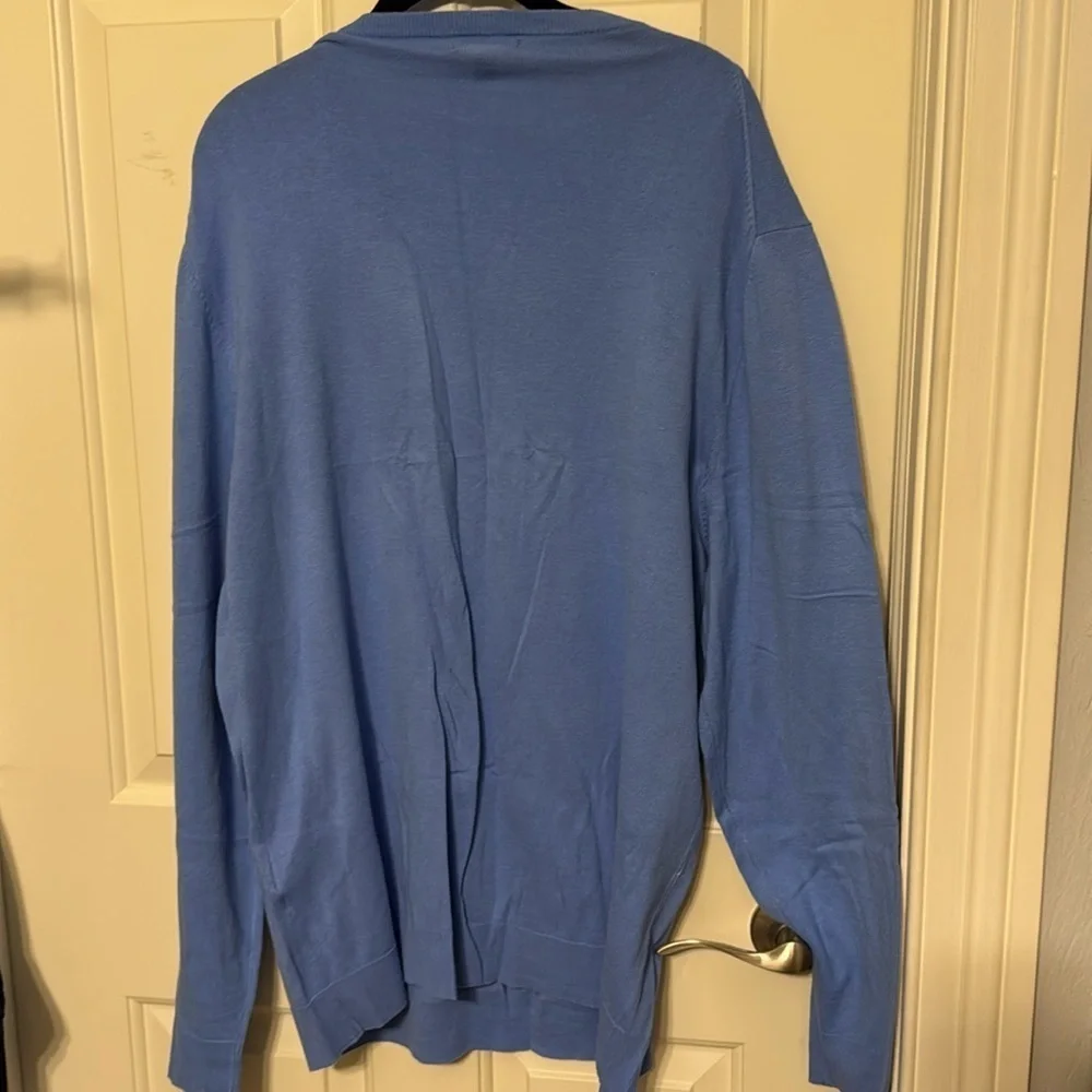 COPY - Alfani Mens Ceil Blue V Neck Pullover Sweater Long Sleeve Size XXL